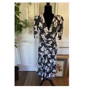 Vintage 80’s drop waist speckled dress